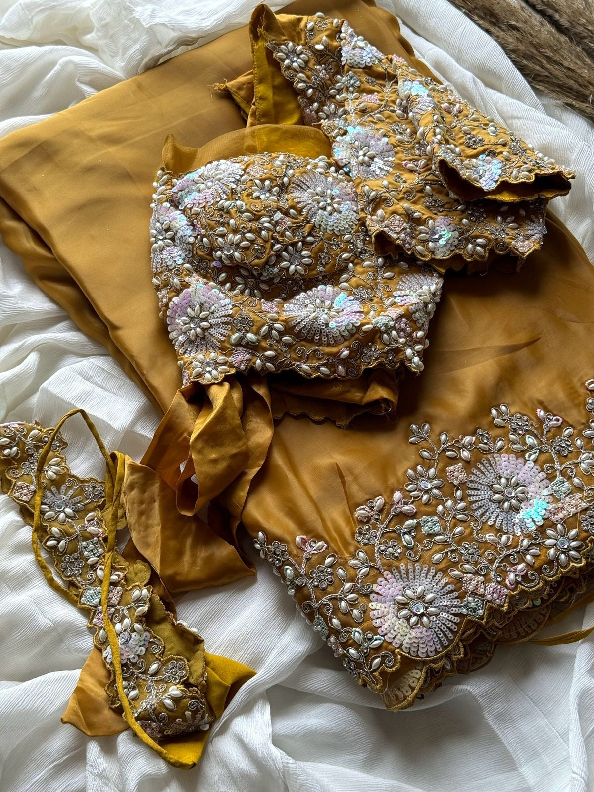 Mustard Princess Saree (Pre-Draped)