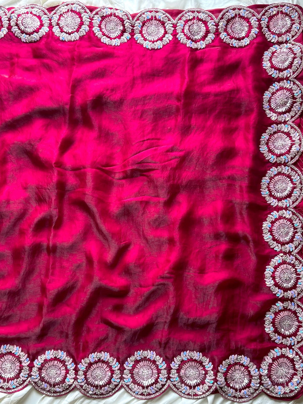 Panchi Safed Saree