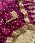 Maharani Maroon Banarasi Saree