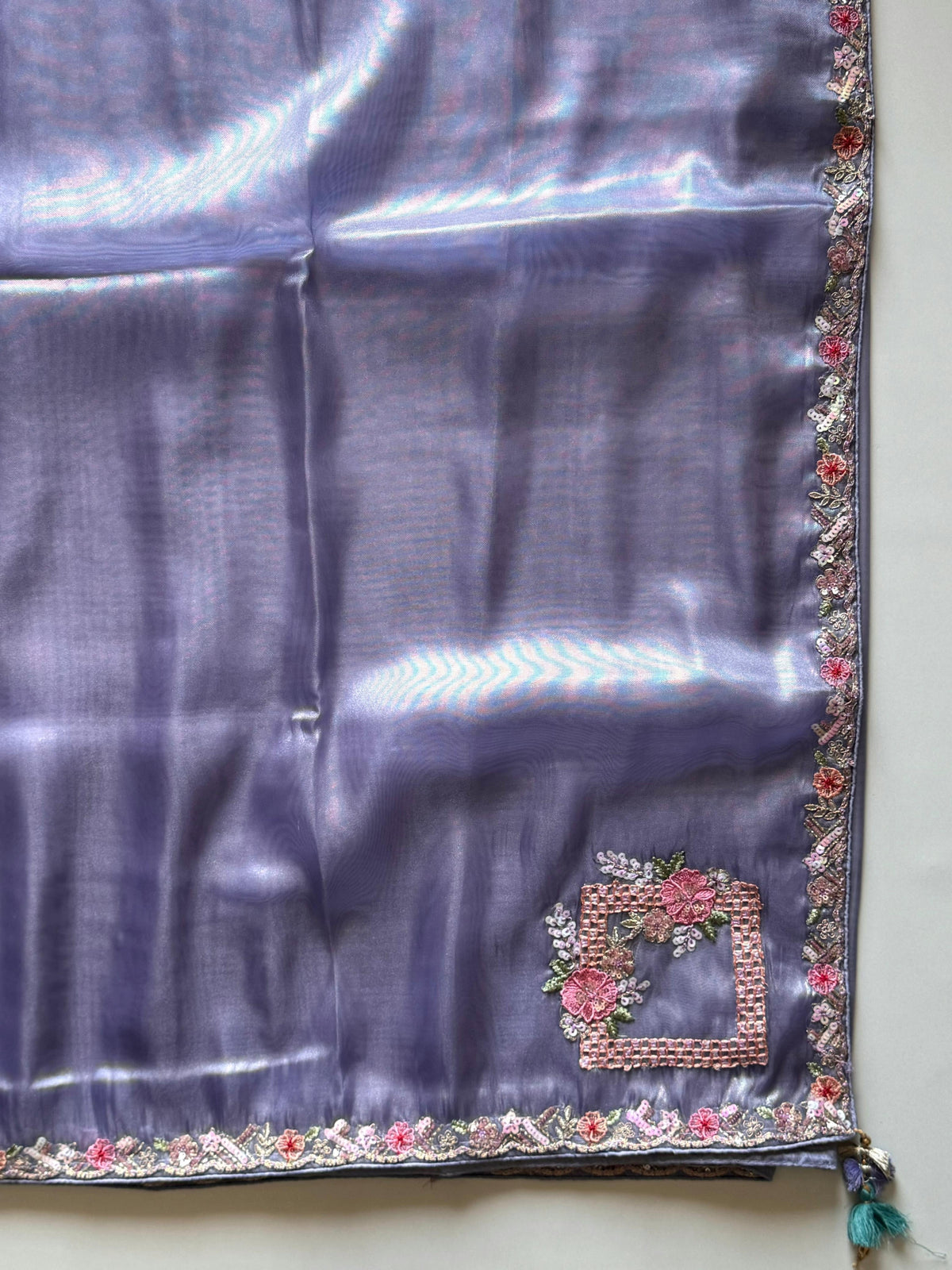 Pankhuri Ivory Embellished Saree